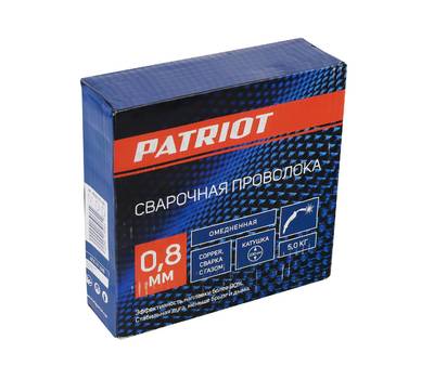 Проволока омедненная PATRIOT 0.8мм, 5кг (d200)