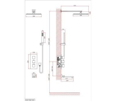 Душевой гарнитур D&K DA2515605A04