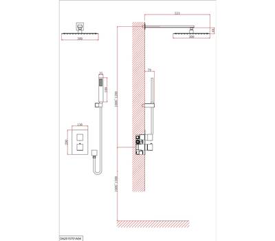 Душевой гарнитур D&K DA2515701A04