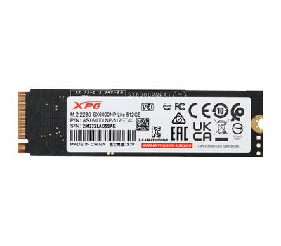 Накопитель SSD A-DATA XPG SX6000 Lite ASX6000LNP-512GT-C