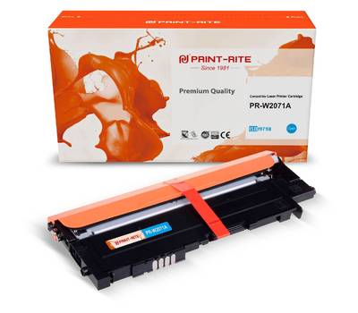 Картридж лазерный PRINT-RITE TFHA9OCPU1J PR-W2071A W2071A (есть ограничения по прошивке) голубой (70