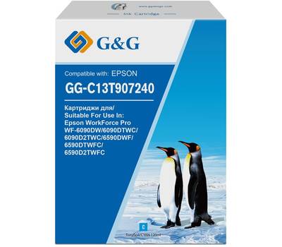 Картридж G&G GG-C13T907240 голубой (120мл) для WorkForce Pro WF-6090DW/6090DTWC/6090D2TWC/6590DWF