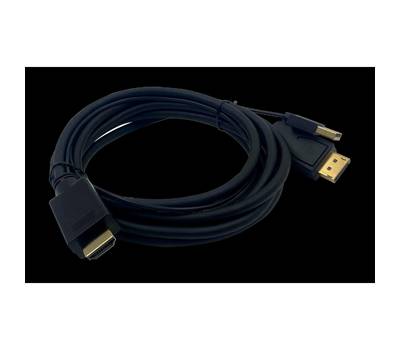 Кабель аудио-видео BURO HDMI (m)/DisplayPort (m) 3м. Позолоченные контакты черный (HDMI-DP-3M)