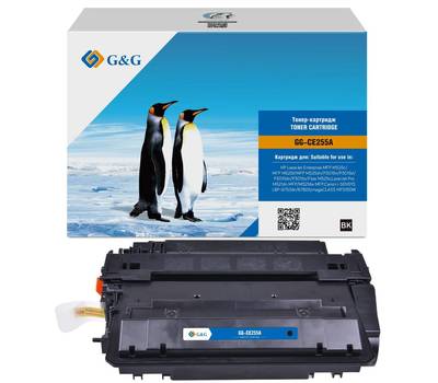 Картридж лазерный G&G GG-CE255A черный (6000стр.) для LJ Enterprise MFP M525c/P3015n/LJ Pro M521dn 