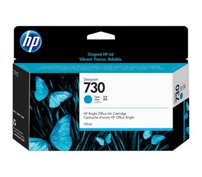 Картридж HP 730 P2V62A голубой (130мл) для DJ T1700