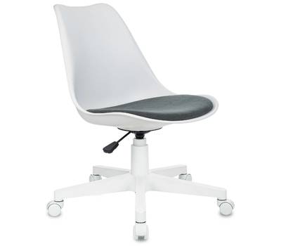 Кресло игровое БЮРОКРАТ белый сиденье серый Alfa 44 крестов. пластик пластик белый
