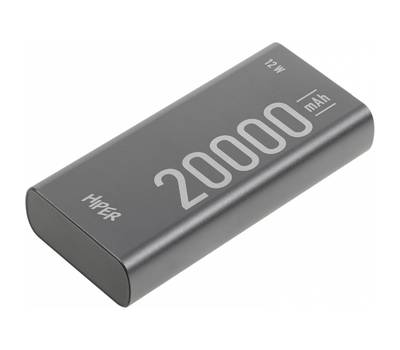 Power Bank HIPER METAL 20K SPACE GRAY 20000mAh 2.4A 2xUSB темно-серый