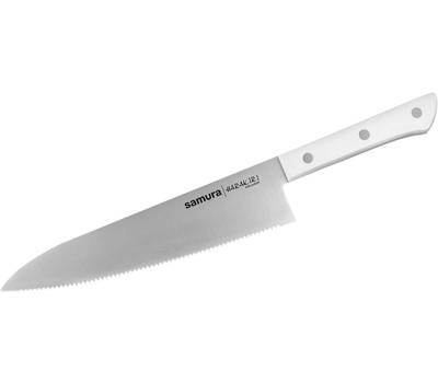 Нож кухонный Samura Harakiri Шеф серрейтор, 20,8 см, корроз.-стойкая сталь, ABS пластик