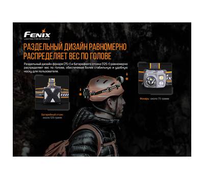 Фонарь Fenix налобный HP16R, 1300 лм, аккумулятор