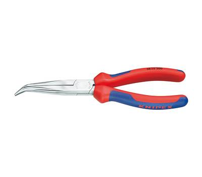 Плоскогубцы KNIPEX KN-3825200 механика, плоскокруглые губки 40°, 200 мм, хром, 2-комп ручки