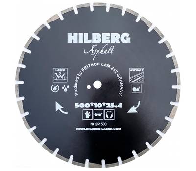 Диск алмазный Hilberg 500*25,4 Hard Materials Лазер асфальт HM311