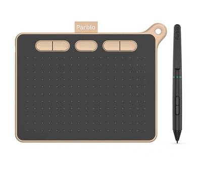 Планшет для рисования электронный PARBLO Ninos S,USB Type-C черный/розовый