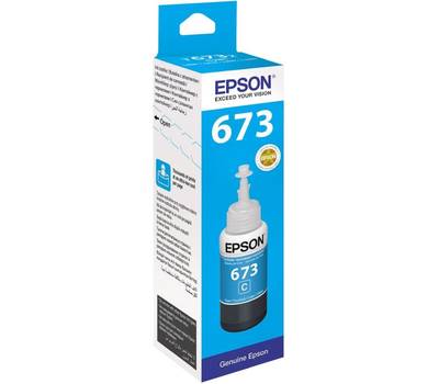 Картридж EPSON T673С C13T673298 (C13T67324A) голубой (1900стр.) (70мл) для L800/L801/L810/L850