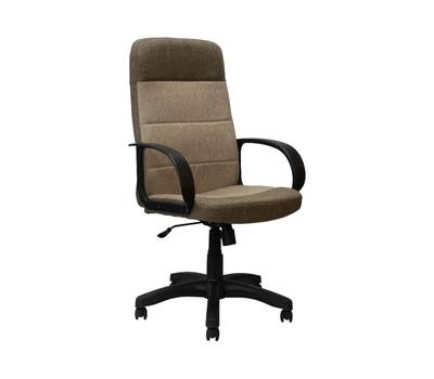 Офисное кресло ЯрКресло Кресло Кр58 ТГ ПЛАСТ С12(ткань бежевая+коричневая)/ЭКО3 (экокожа шоколад)