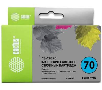 Картридж CACTUS CS-C9390 №70 светло-голубой (130мл) для DJ Z3100