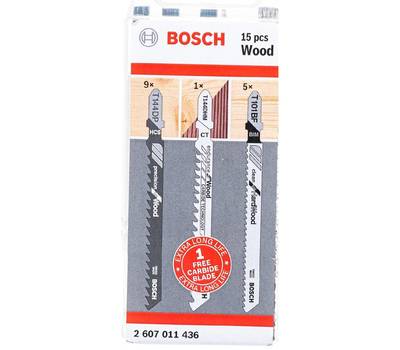 Набор пилок по дереву Bosch 2607011436 15пред. (лобзики)