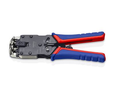 Пресс-клещи KNIPEX KN-975112SB для штекеров RJ, 3 гнезда, RJ 10 (4-pin), RJ 11/12 (6-pin), RJ 45 (8-