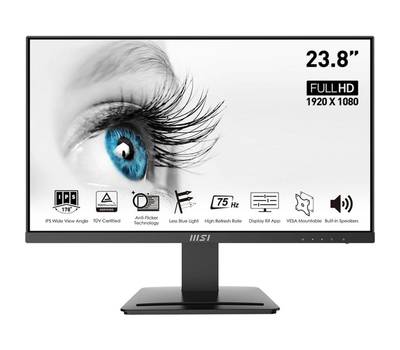 Монитор MSI 23.8" Pro MP243 черный IPS LED 16:9 HDMI M/M матовая 250cd 178гр/178гр 1920x1080 75Hz DP