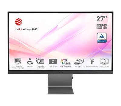 Монитор MSI 27" Modern MD271UL серый IPS LED 16:9 HDMI матовая 300cd 178гр/178гр 3840x2160 60Hz DP 4