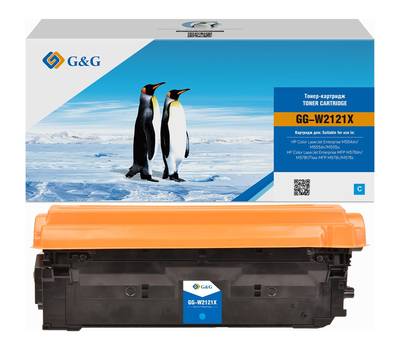 Картридж G&G лазерный 212X GG-W2121X голубой (10000стр.) для Color LJ M554/M555/578 Enterprise