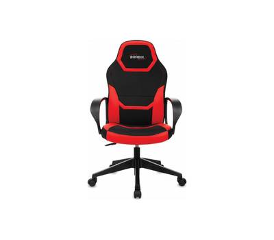 Кресло игровое BRABIX Alpha GM-018, ткань/экокожа, черное/красное, 532637, GM-018_532637