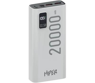 Power Bank HIPER EP 20000 WHITE 20000mAh 3A QC PD 2xUSB белый