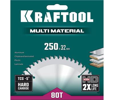 Диск пильный KRAFTOOL Multi Material 36953-250-32