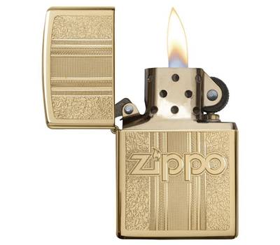 Зажигалка Zippo Classic с покрытием High Polish Brass, латунь/сталь, золотистая, 36x12x56 мм