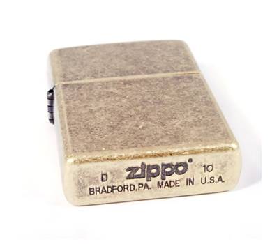 Зажигалка Zippo с покрытием Anitque Brass, медь/сталь, матовая, 36x12x56 мм