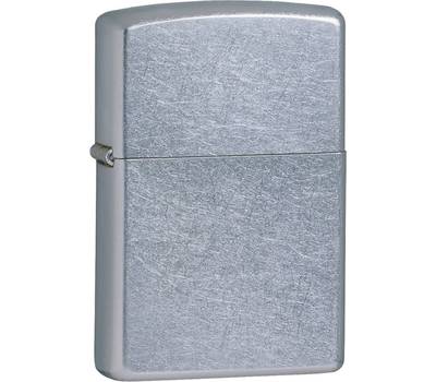 Зажигалка Zippo с покрытием Street Chrome, латунь/сталь, серебристая, матовая, 36x12x56 мм