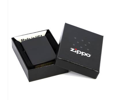 Зажигалка Zippo 236 латунь/сталь, чёрная, мат, 36x12x56 мм