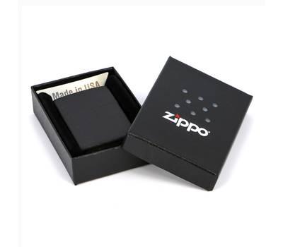 Зажигалка Zippo 218 латунь/сталь, чёрная, мат. 36x12x56 мм
