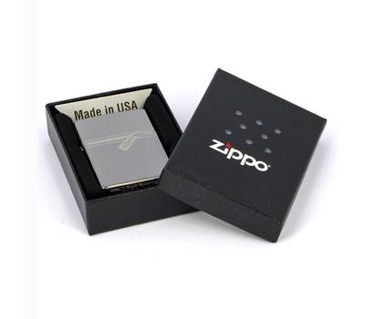 Зажигалка Zippo № 21088 с покрытием Black Ice, латунь/сталь, чёрная, глянцевая, 36x12x56 мм