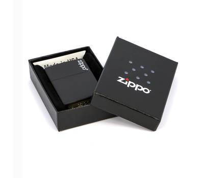 Зажигалка Zippo ZL* с покрытием Black Matte, латунь/сталь, чёрная с фирменным логотипом, матовая