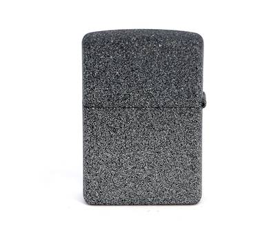 Зажигалка Zippo с покрытием Iron Stone, латунь/сталь, серая, матовая, 36x12x56 мм