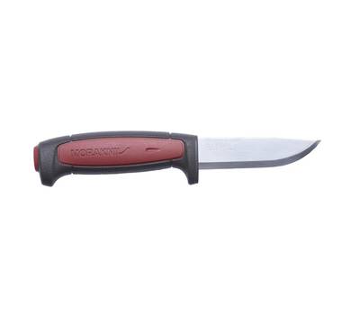 Нож кухонный MORAKNIV Pro C (12243) стальной разделочный лезв.91мм прямая заточка бордовый/черный