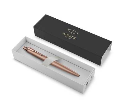 Шариковая ручка PARKER "Jotter XL Monochrome Pink Gold PGT", корпус "розовое золото", сталь, синяя, 