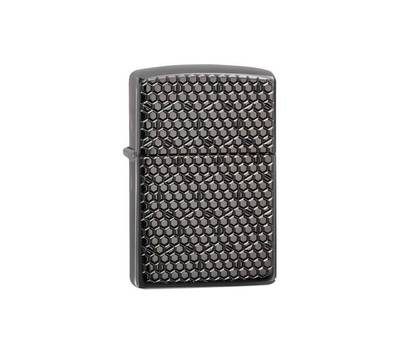 Зажигалка Zippo Armor с покрытием Black Ice, латунь/сталь, чёрная, глянцевая, 36x12x56 мм