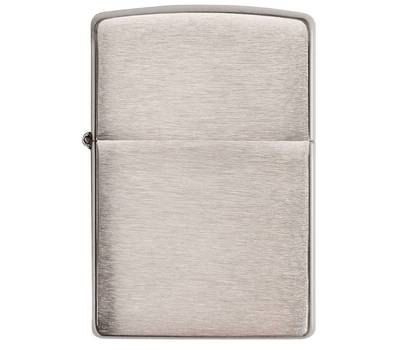 Зажигалка Zippo c покрытием Brushed Chrome, латунь/сталь, серебристая, матовая, 36х12x56 мм