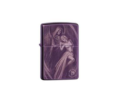 Зажигалка Zippo Classic с покрытием Abyss, латунь/сталь, сиреневая, глянцевая, 36x12x56 мм