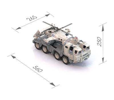 Машинка игрушечная НОРДПЛАСТ 286H Тягач "Арктика" с вертолет