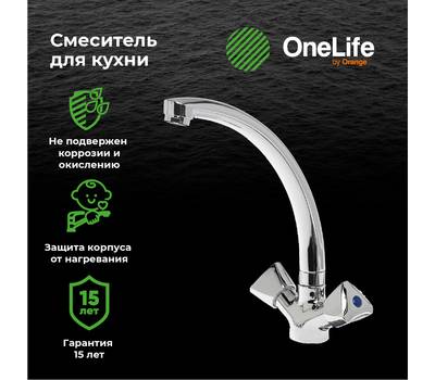 Смеситель для кухни OneLife P03-001cr полимерный