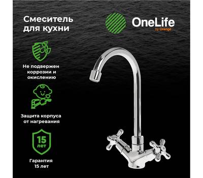 Смеситель для кухни OneLife P03-005cr полимерный