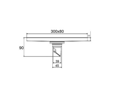 Трап для душа Orange TR01-010ni 80х300, никель