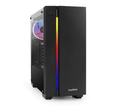 Компьютерный корпус EXEGATE EX296076RUS EVO-9201-EVO800 (ATX, БП EVO800RGB с вент. 12см, с окном, 2*