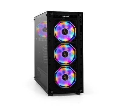 Компьютерный корпус EXEGATE EX296079RUS i3 BASE-EVO800 (ATX, БП EVO800RGB с вент. 12 см, с окном, 1*