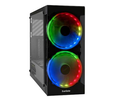 Компьютерный корпус EXEGATE EX296080RUS i3 MATRIX-EVO800 (ATX, EVO800RGB 12см, 2*USB+1*USB3.0)