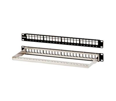 Патч-панель Hyperline наборная PPBL3-19-24-SH-RM 19" 1U 24xRJ45 UTP