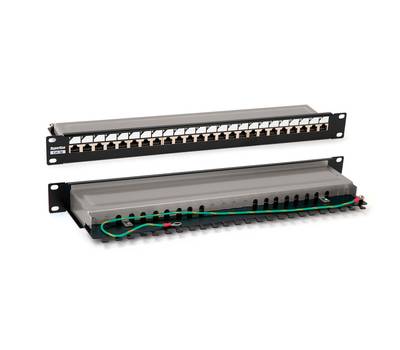 Патч-панель Hyperline PP3-19-24-8P8C-C6-SH-110D 19" 1U 24xRJ45 кат.6 FTP