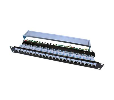 Патч-панель Hyperline PP3-19-24-8P8C-C6-SH-110D 19" 1U 24xRJ45 кат.6 FTP